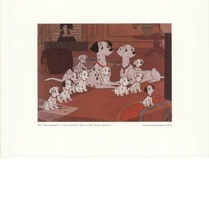 NWOT Disney Beautiful Exclusive 101 Dalmatian’s lithograph
